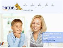 Tablet Screenshot of pridelearningcenter.com